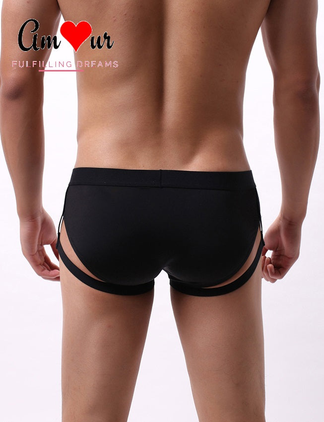 Men's Ice Silk Leg Rings Briefs