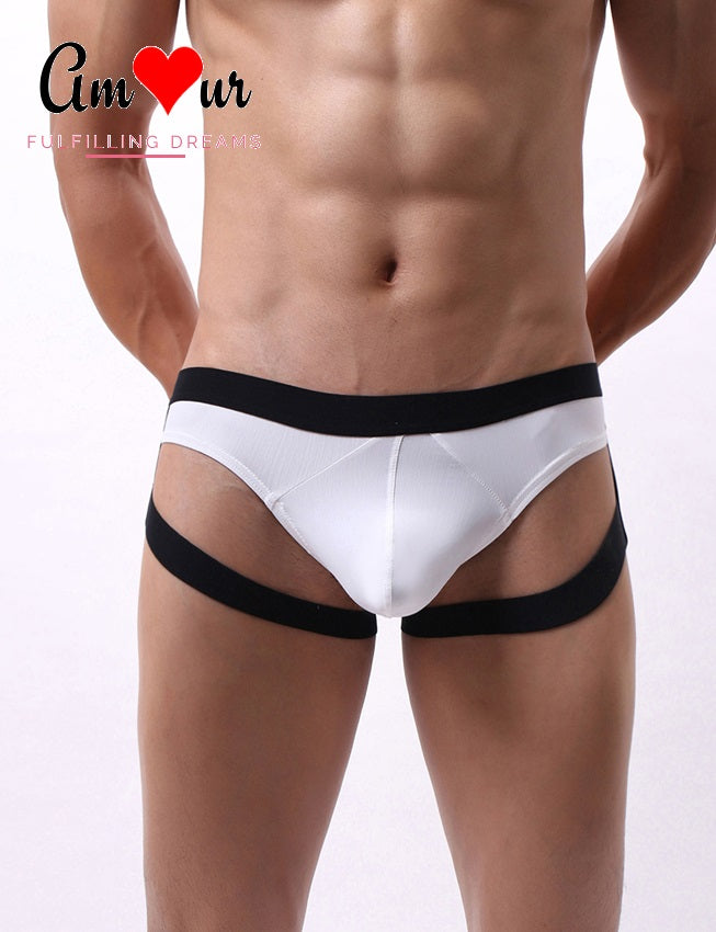 Men's Ice Silk Leg Rings Briefs