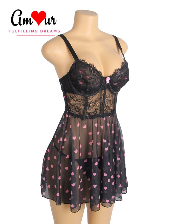 Hearts-A-Flutter Sexy Babydoll Dress