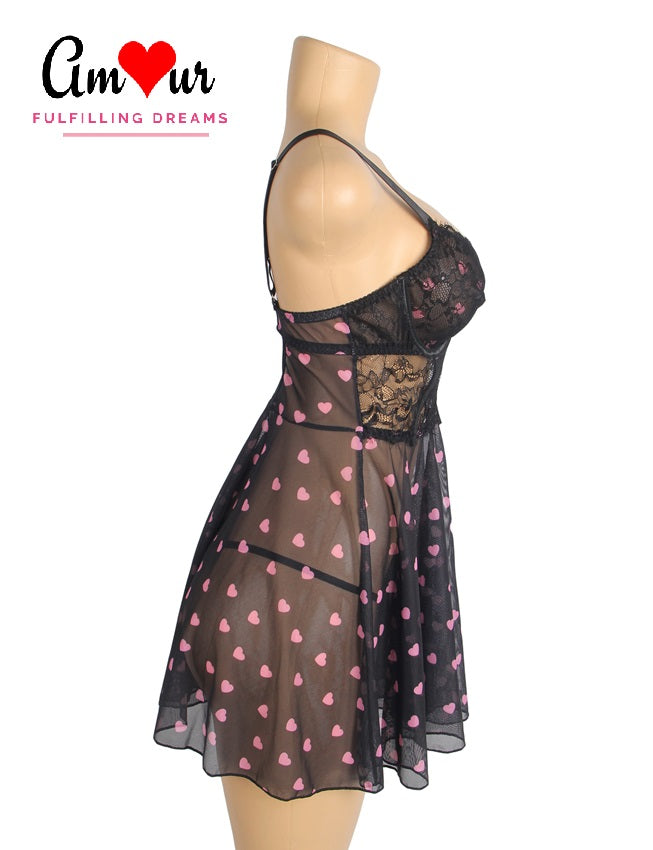 Hearts-A-Flutter Sexy Babydoll Dress