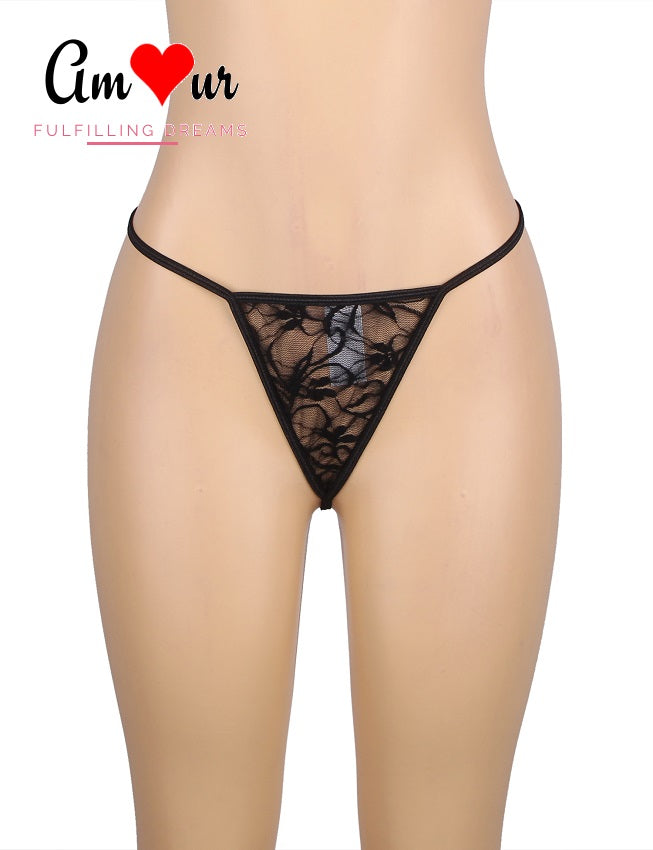 Steamy Side Slit Full Lace Chemise Dress