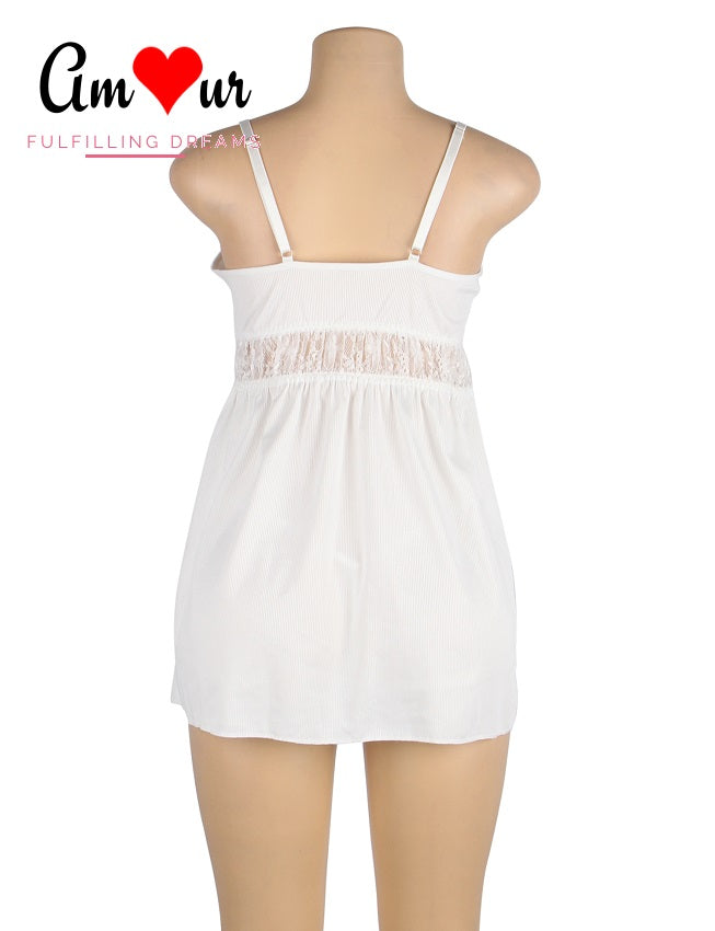 white spag chemise back