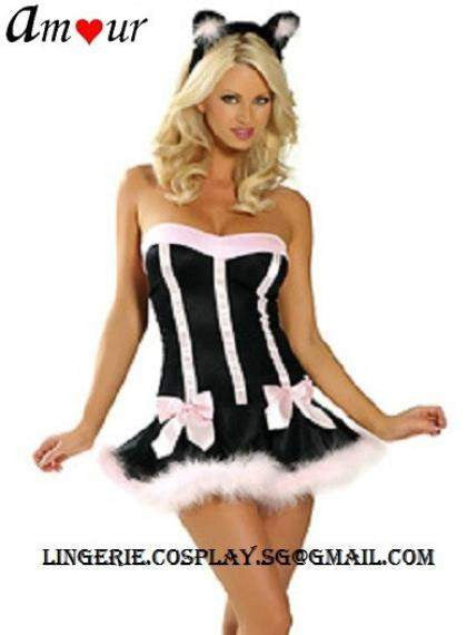 Sexy Kitty Cat Corset Lingerie  Amour Lingerie