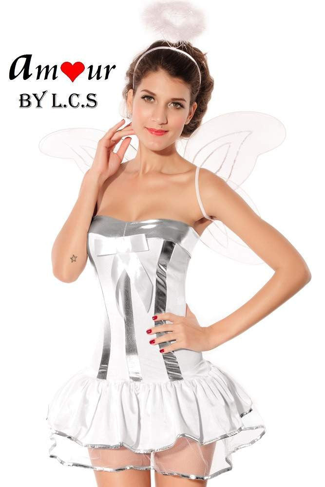Silver & White Angel Cosplay Costume Amour Lingerie Silver & White Angel Cosplay Costume Amour Lingerie