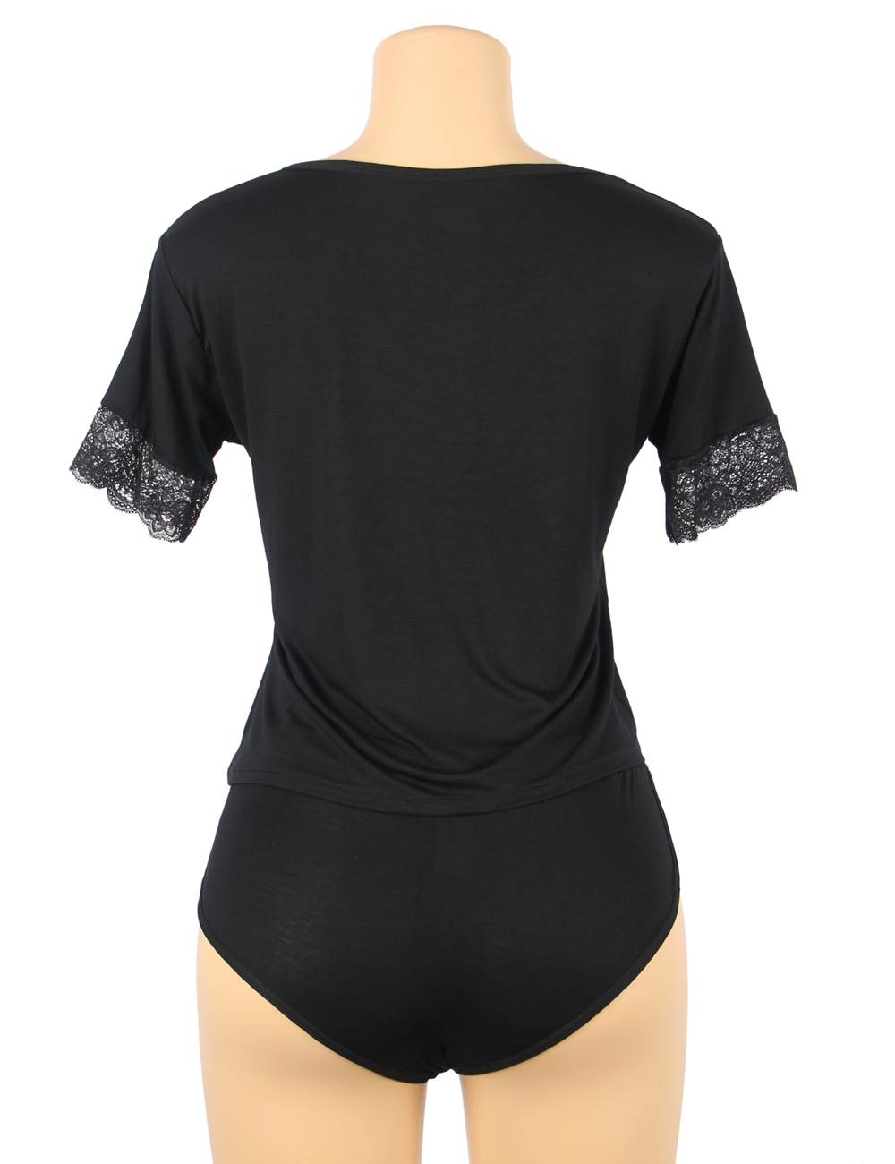 Kittenish Navy Lace T-Shirt & Boyshorts Pyjamas Set