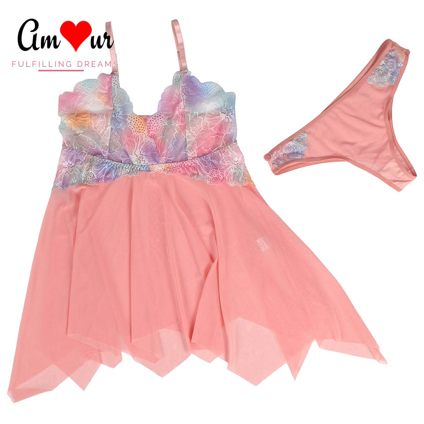 Playful Flyaway Handkerchief Sexy Chemise