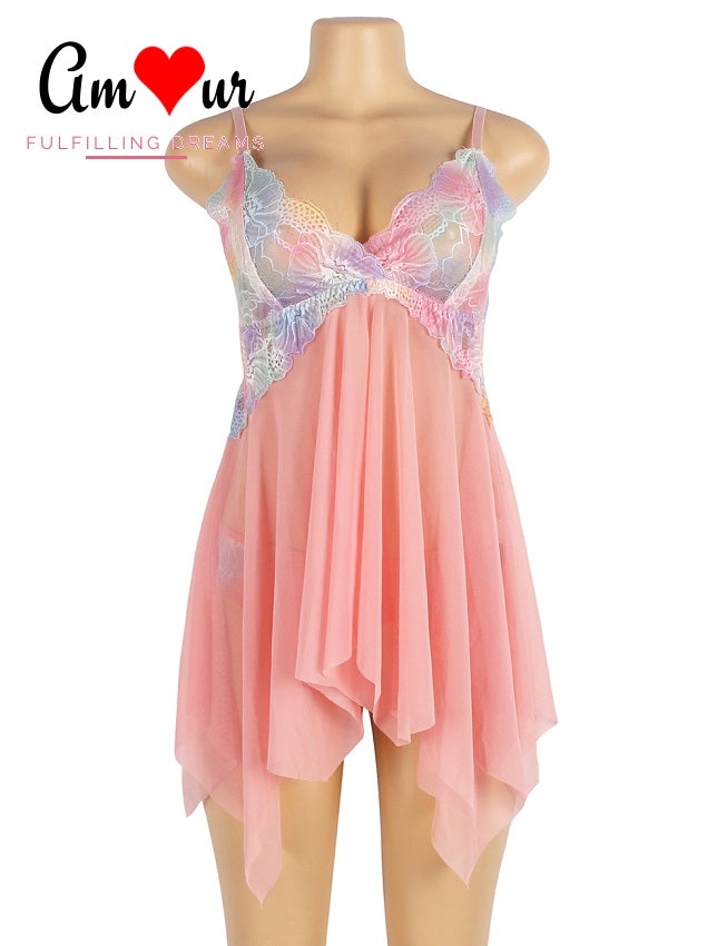 Playful Flyaway Handkerchief Sexy Chemise