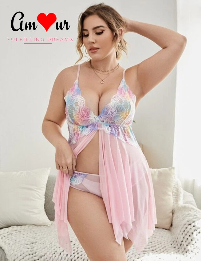 peach pink handkerchief skirt chemise