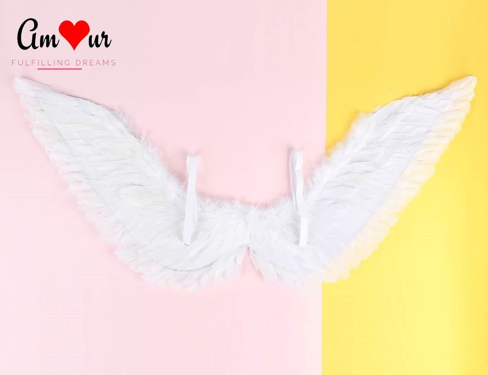 Sexy White Lace Teddy with Feathered Wings