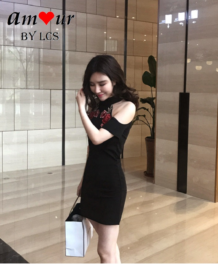 embroidered formal dinner dress