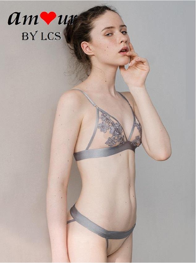 Erotic Sexy Embroidered Bra & Panty Lingerie Set