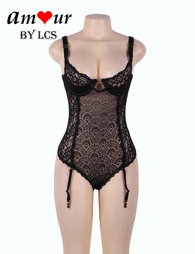 Romantic Japanese Peacock Sexy Cleavage Teddy