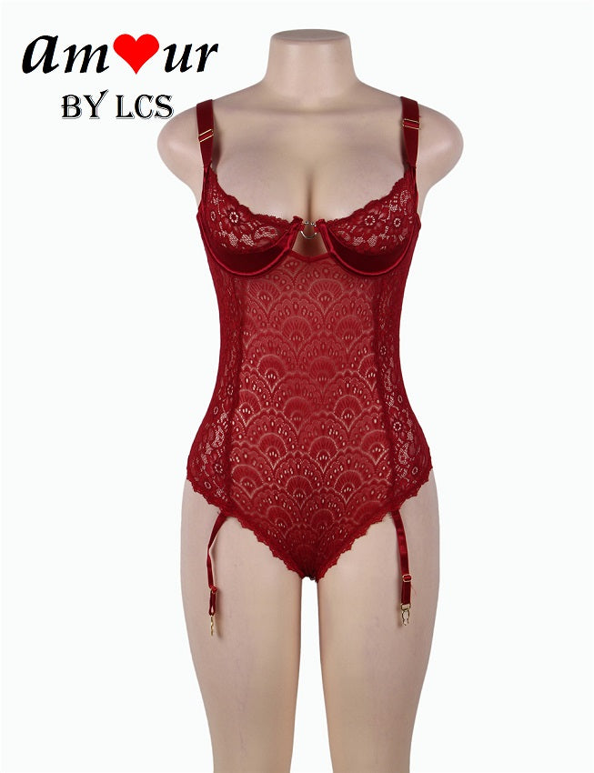 Romantic Japanese Peacock Sexy Cleavage Teddy