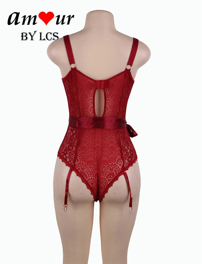 Romantic Japanese Peacock Sexy Cleavage Teddy