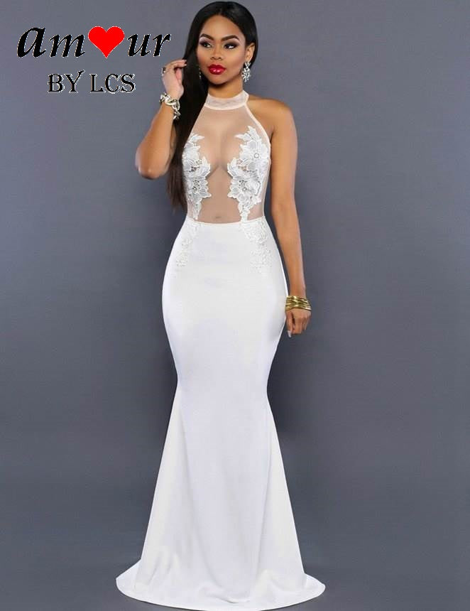 White lace evening new arrivals gown