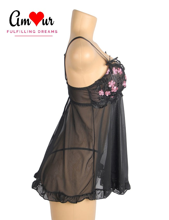 Romantic Whisper Lace Babydoll