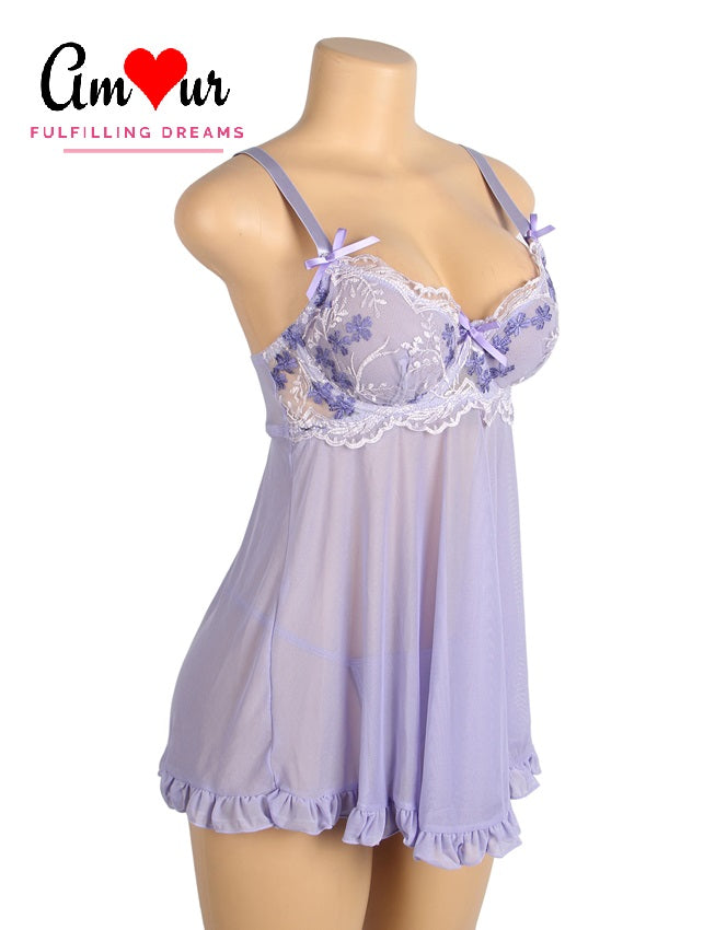 Romantic Whisper Lace Babydoll