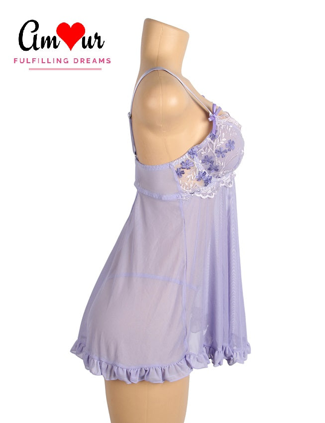 Romantic Whisper Lace Babydoll