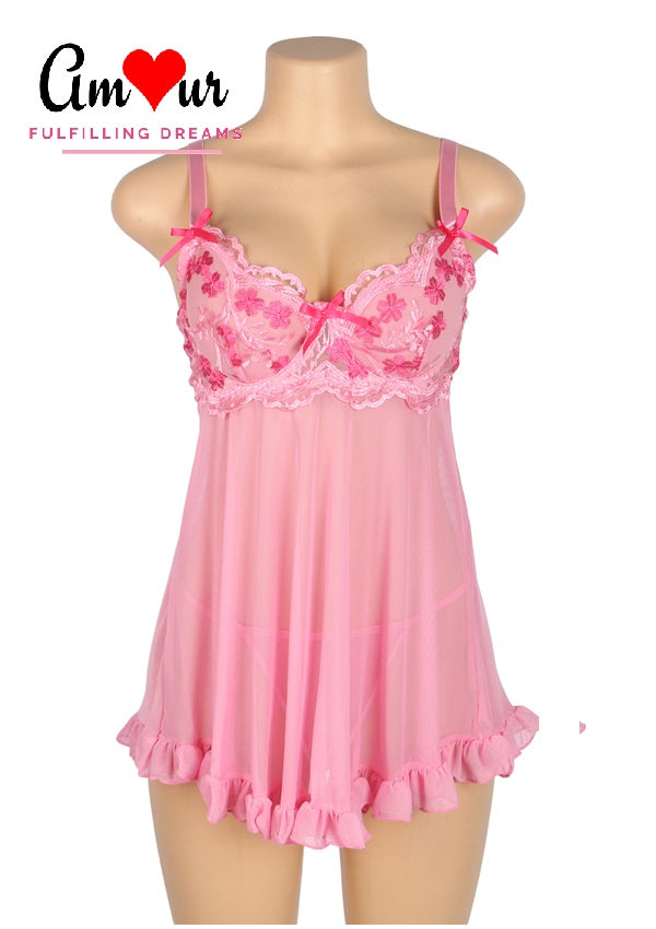 Romantic Whisper Lace Babydoll