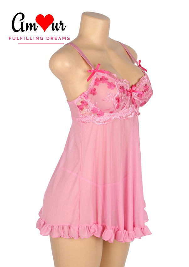 Romantic Whisper Lace Babydoll