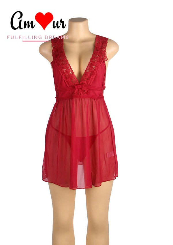 red lace babydoll actual dress