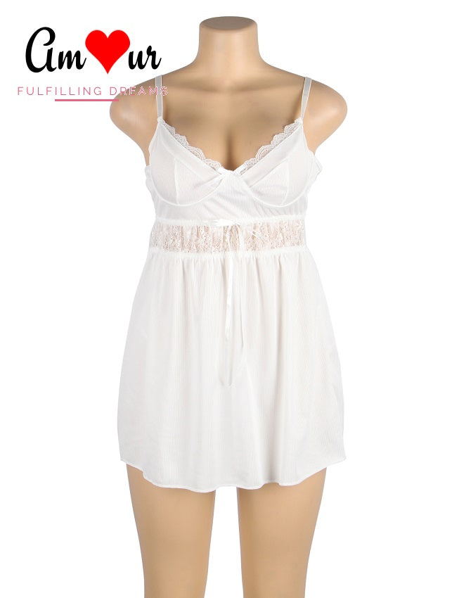 white lace chemise actual
