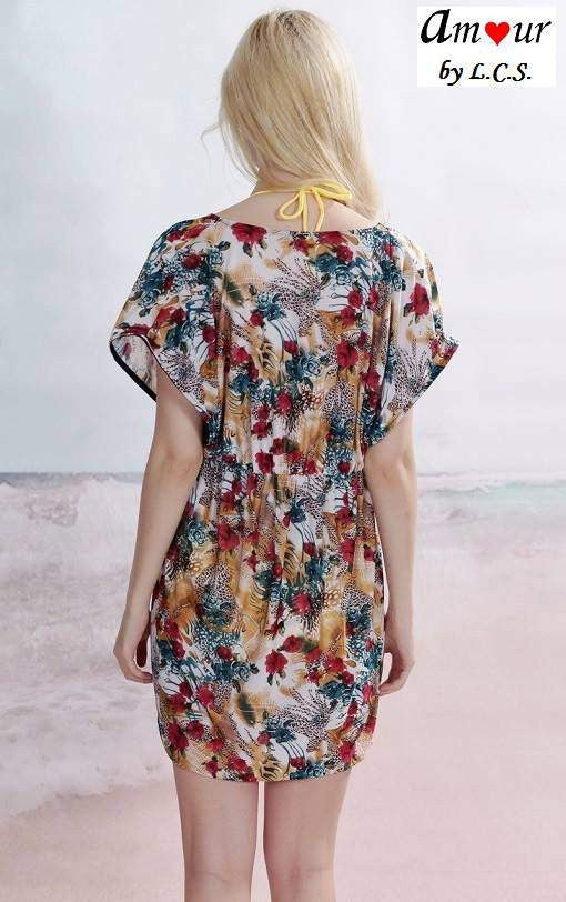 [abstract art print dress] - AMOUR Lingerie