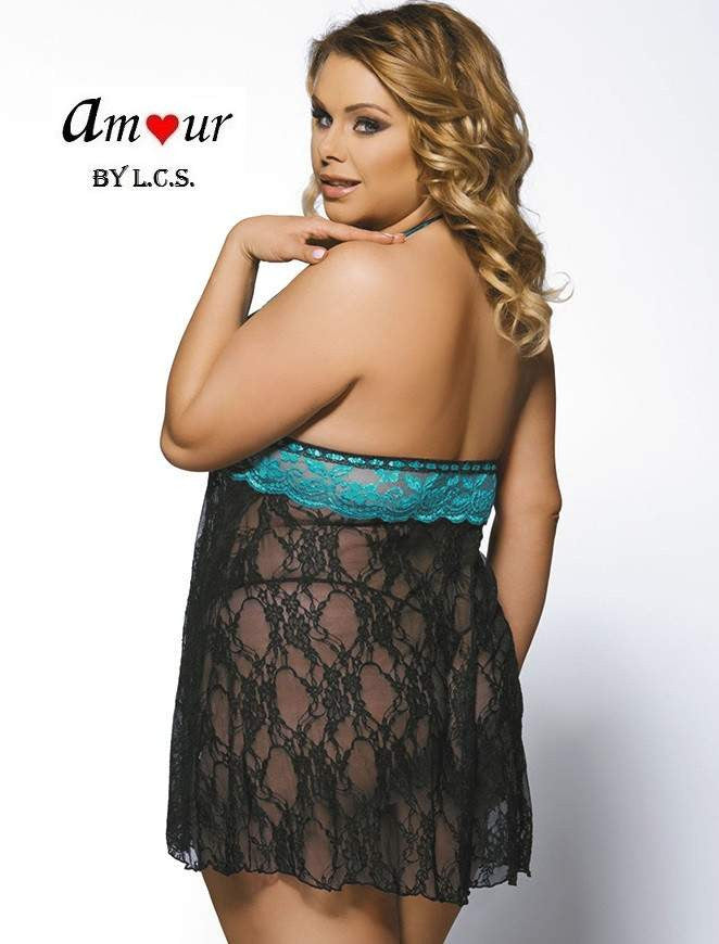 [sexy halter lace babydoll] - AMOUR Lingerie