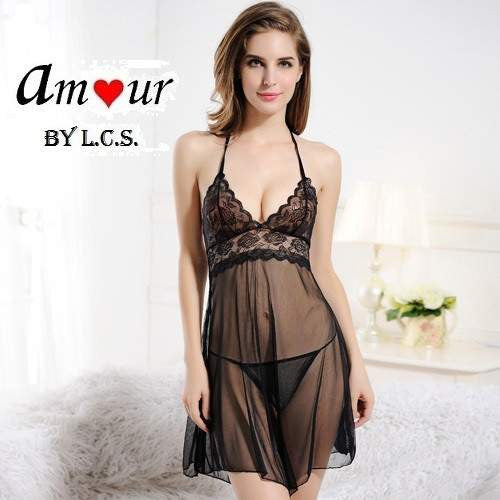 [sexy black sheer chemise lingerie] - AMOUR Lingerie