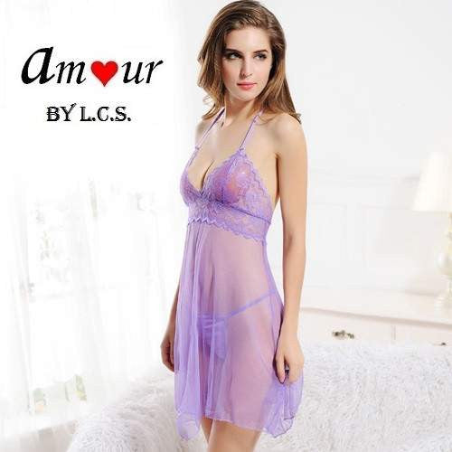 [sexy lavender chemise] - AMOUR Lingerie