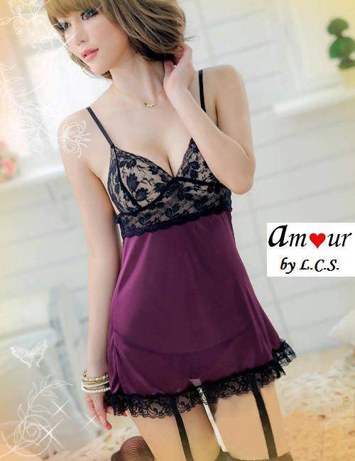 [sexy purple babydoll lingerie] - AMOUR Lingerie
