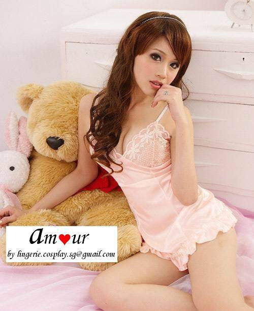 [sexy asian pink babydoll] - AMOUR Lingerie