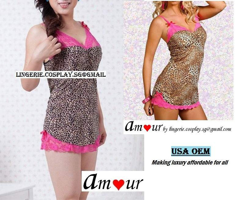 [ero leopard babydoll lingerie] - AMOUR Lingerie