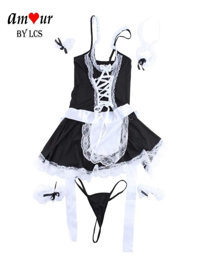Pretty French Maid Cosplay Babydoll Costume – Amour Lingerie