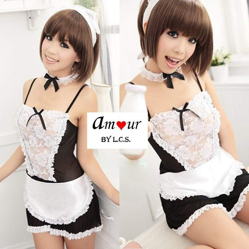 [sexy maid babydoll costume] - AMOUR Lingerie
