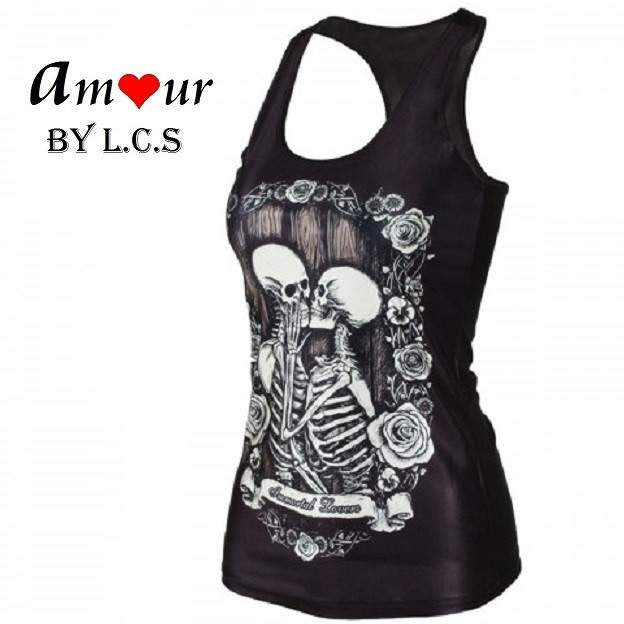 [black racerback tank top] - AMOUR Lingerie