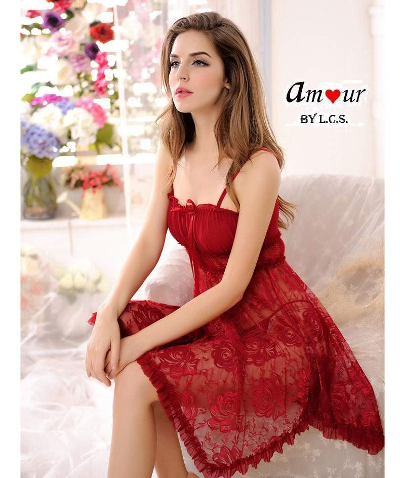 [sexy red babydoll lingerie] - AMOUR Lingerie