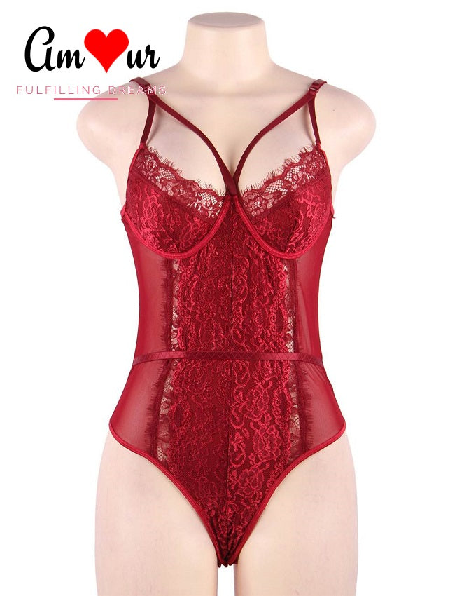 red lace bodysuit wear