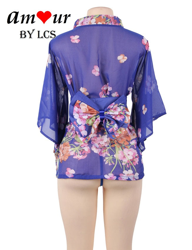 Sheer Chiffon Sexy Kimono Robe