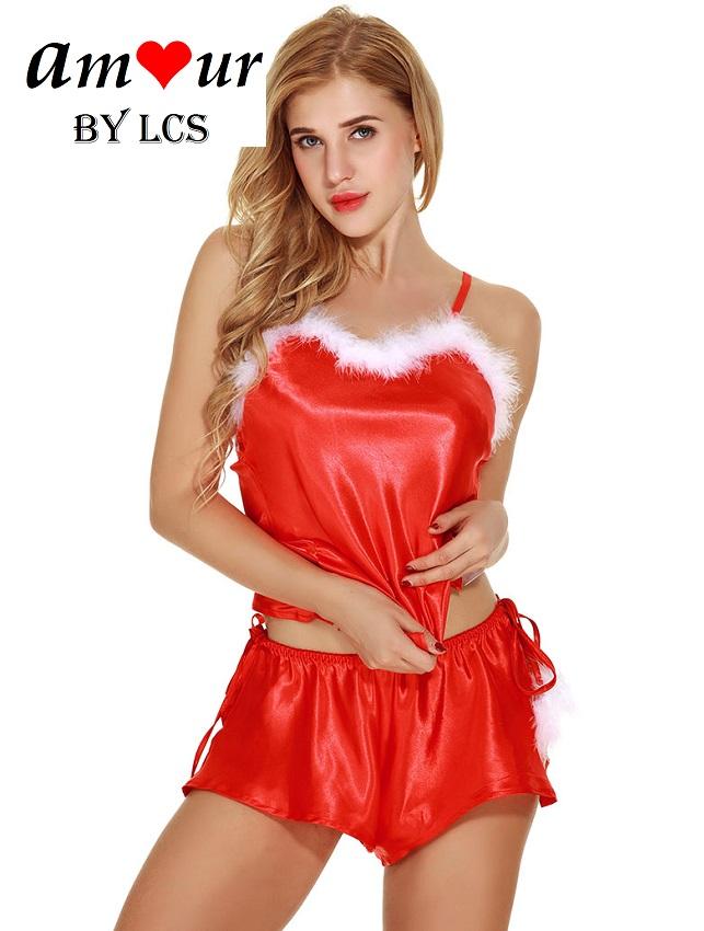[sexy christmas cami shorts loungewear] - AMOUR Lingerie