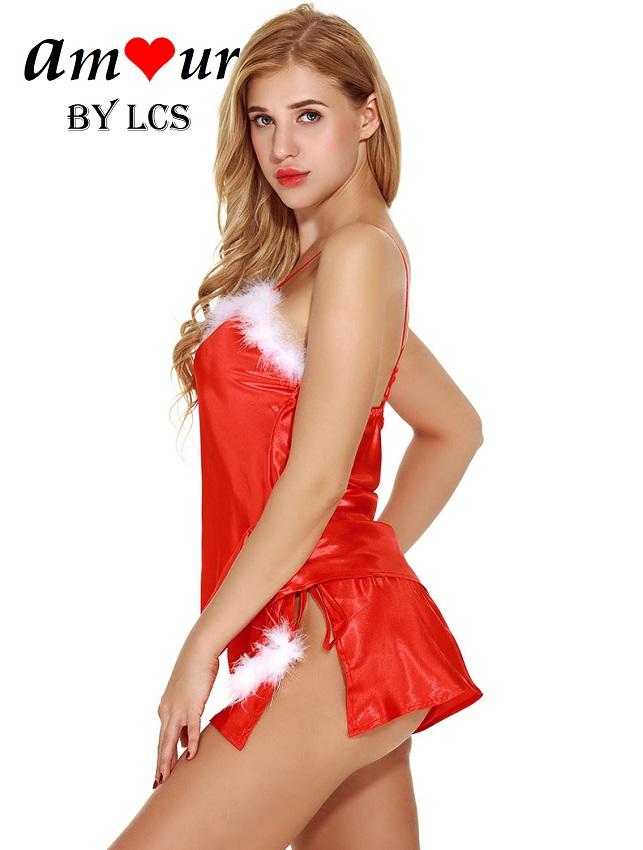 [romantic christmas cami shorts pajamas] - AMOUR Lingerie