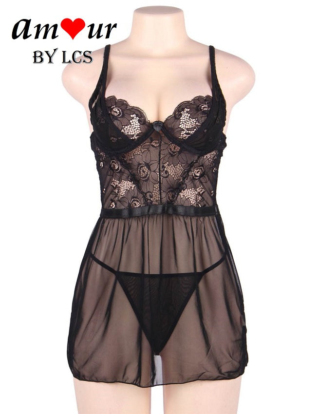 Enticing Bodyhugger Floral Lace Chemise