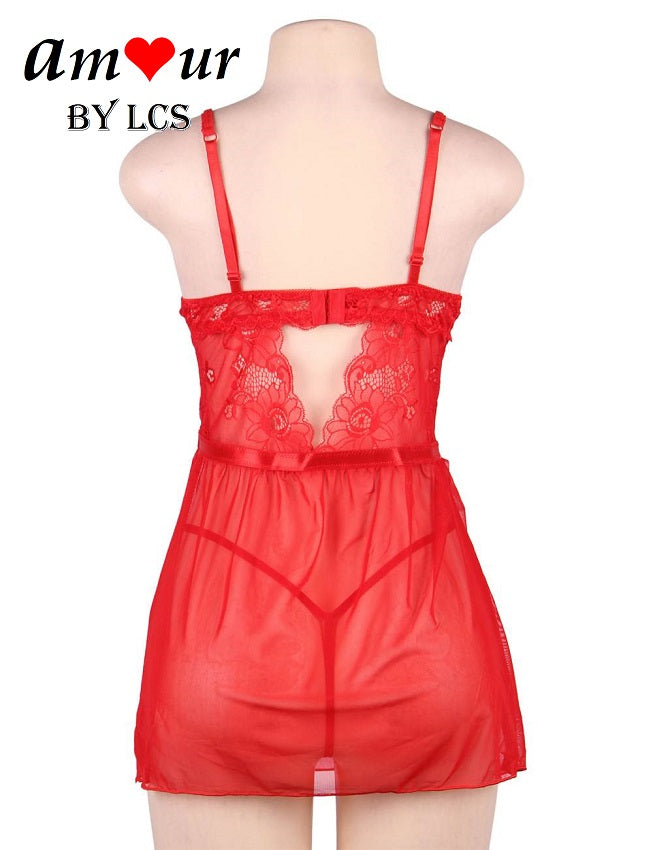Enticing Bodyhugger Floral Lace Chemise