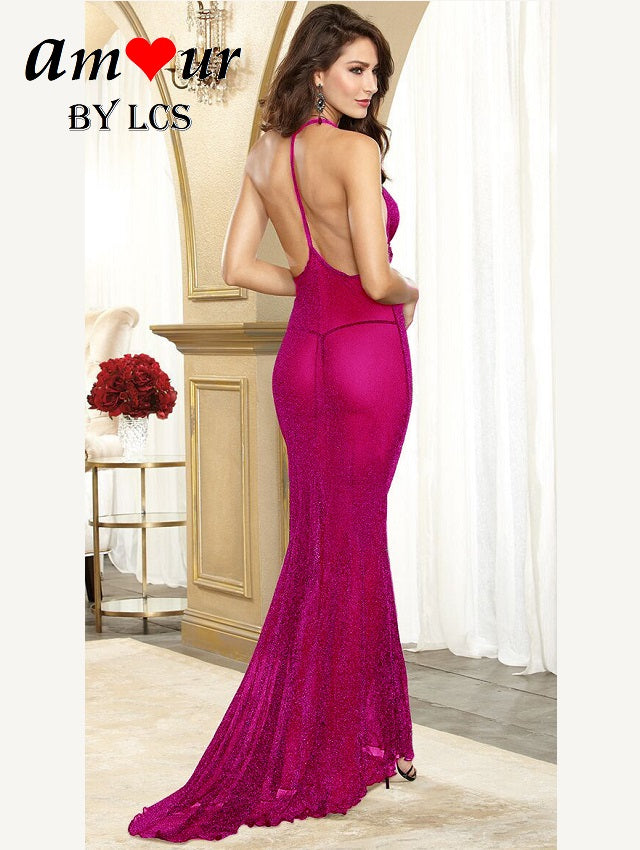 [purple tback sexy gown] - AMOUR Lingerie