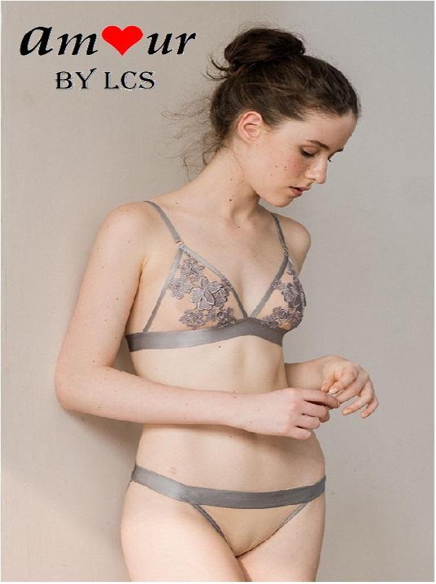 Erotic Sexy Embroidered Bra & Panty Lingerie Set