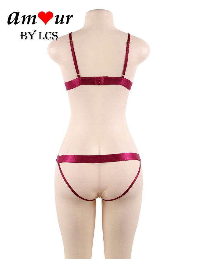 Erotic Sexy Embroidered Bra & Panty Lingerie Set
