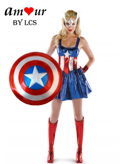[female captain america costume dress] - AMOUR Lingerie
