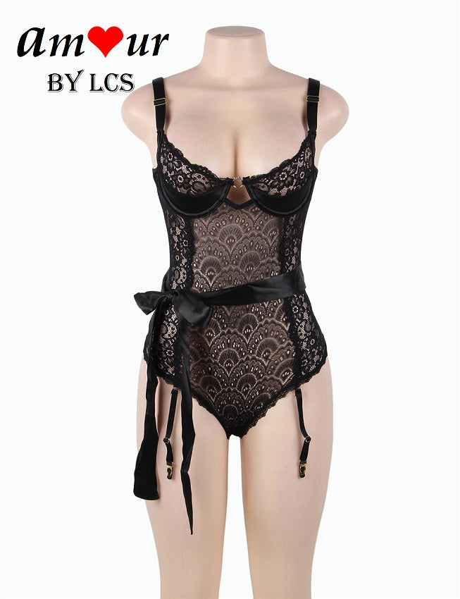 Romantic Japanese Peacock Sexy Cleavage Teddy