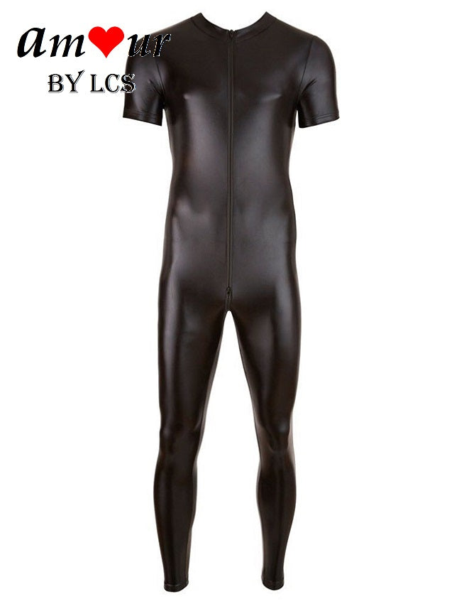 Head Turning Leather Men's Sexy Bodysuit
