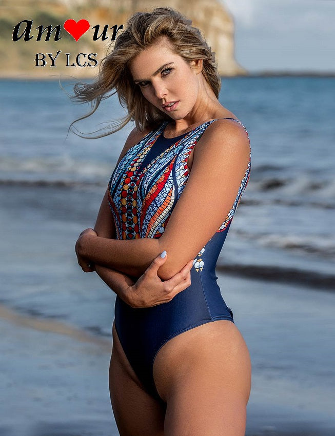 [navy lycra swimwear] - AMOUR Lingerie